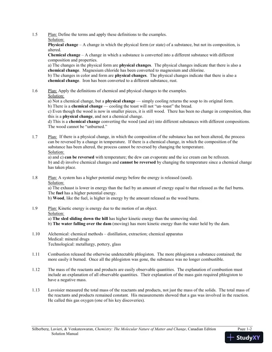 Chemistry: The Molecular Nature of Matter and Change Canadian Edition (2013) Solution Manual, page 3