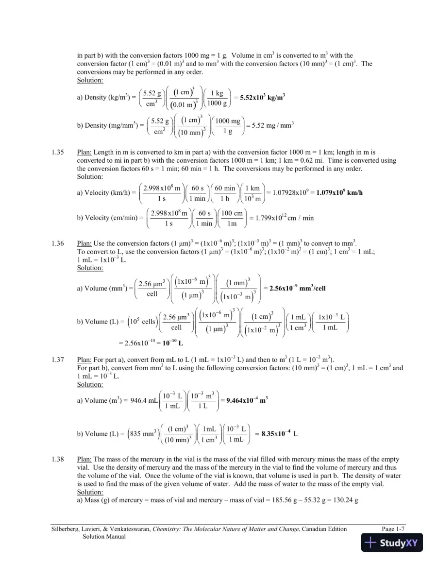 Chemistry: The Molecular Nature of Matter and Change Canadian Edition (2013) Solution Manual, page 8