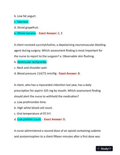 2021 HESI Pharmacology Review Exam With Answers (49 Solved Questions) - Page 5 preview image