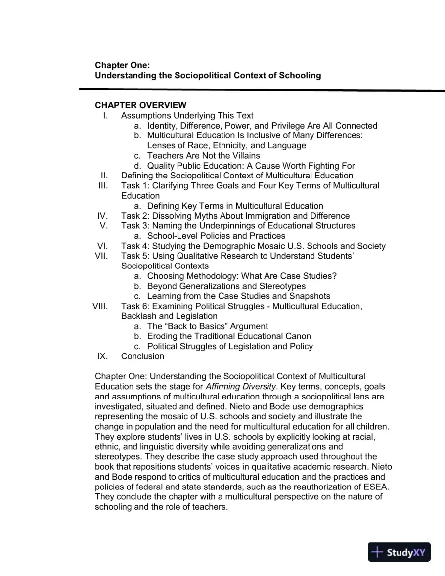 Solution Manual for Affirming Diversity: The Sociopolitical Context of Multicultural Education , 7th Edition, page 12