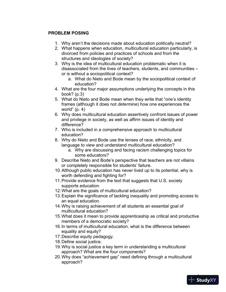 Solution Manual for Affirming Diversity: The Sociopolitical Context of Multicultural Education , 7th Edition, page 13