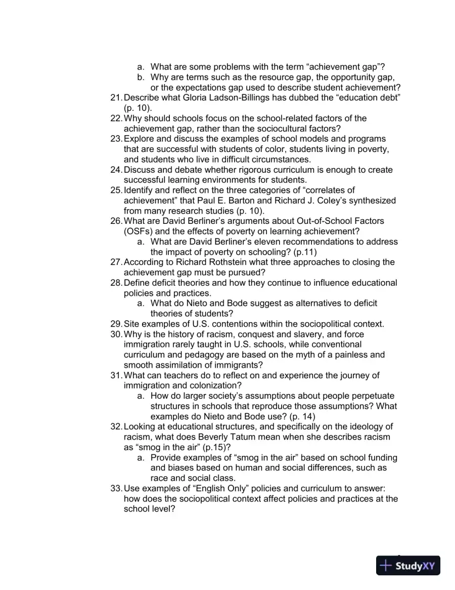 Solution Manual for Affirming Diversity: The Sociopolitical Context of Multicultural Education , 7th Edition, page 14