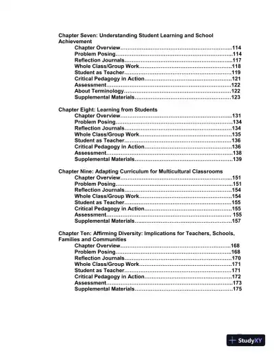 Solution Manual for Affirming Diversity: The Sociopolitical Context of Multicultural Education , 7th Edition - Page 5 preview image