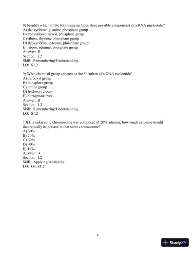 Test Bank for Genetic Analysis: An Integrated Approach, 3rd Edition - Page 4 preview image