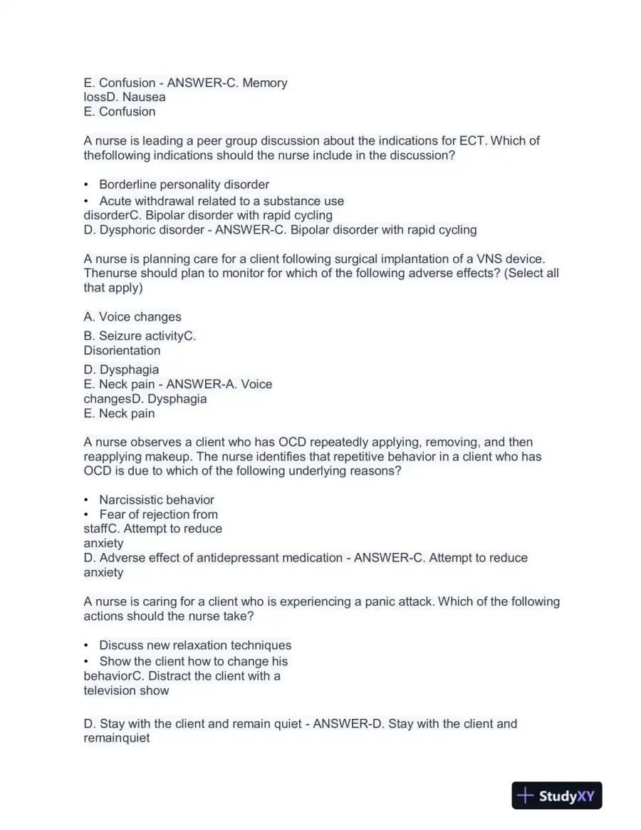 2023 ATI RN Proctored Exam with Answers (58 Solved Questions), page 13