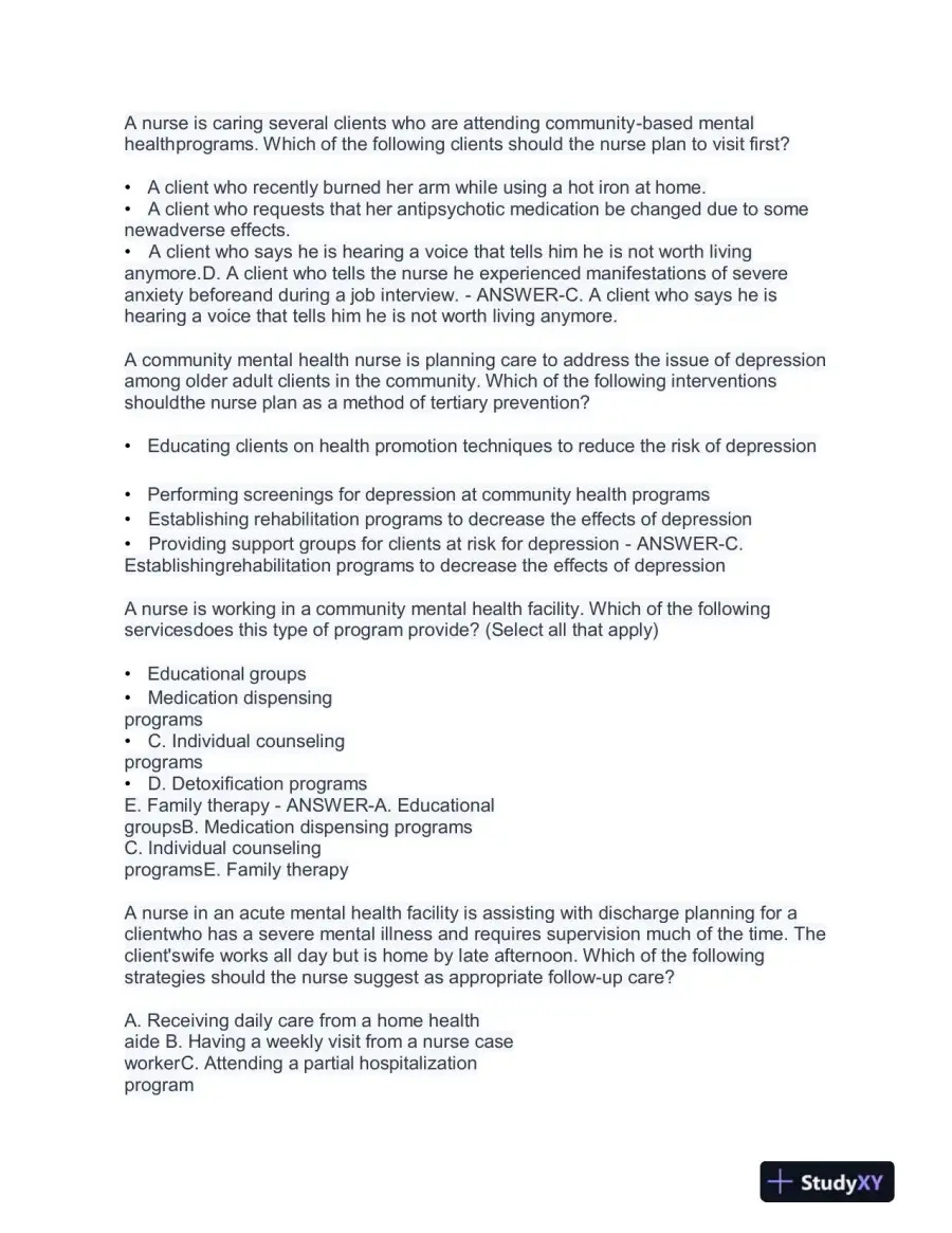 2023 ATI RN Proctored Exam with Answers (58 Solved Questions), page 7