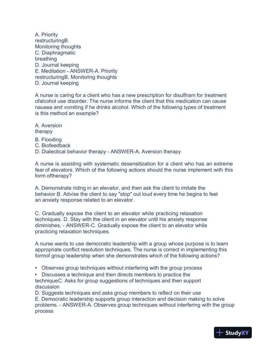 2023 ATI RN Proctored Exam with Answers (58 Solved Questions), page 9