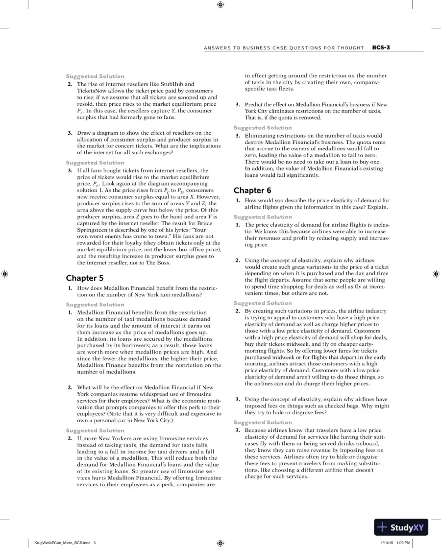 Microeconomics: Fourth Edition Solution Manual, page 4