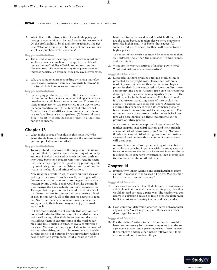 Microeconomics: Fourth Edition Solution Manual, page 7