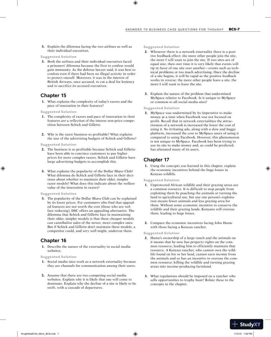 Microeconomics: Fourth Edition Solution Manual, page 8