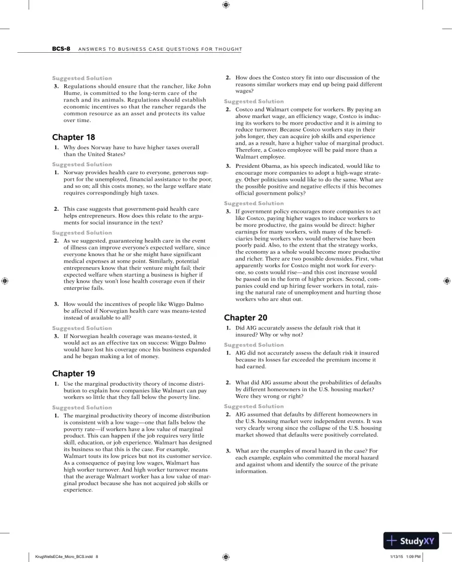 Microeconomics: Fourth Edition Solution Manual, page 9