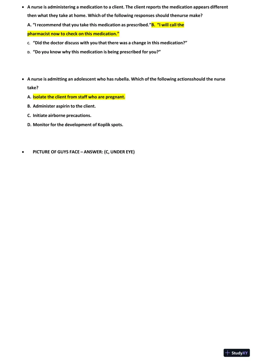 2022-2023 ATI RN Comp Comprehensive, Predictor Exam With Answers (173 Solved Questions), page 10