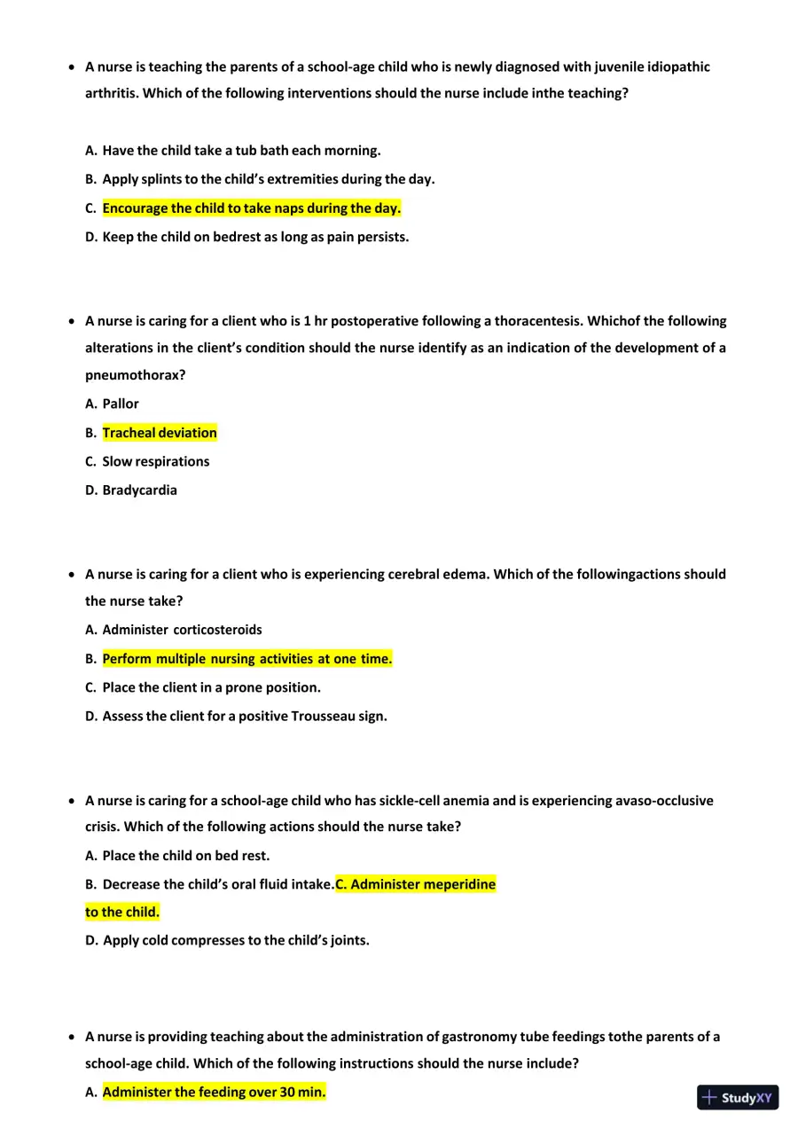2022-2023 ATI RN Comp Comprehensive, Predictor Exam With Answers (173 Solved Questions), page 11