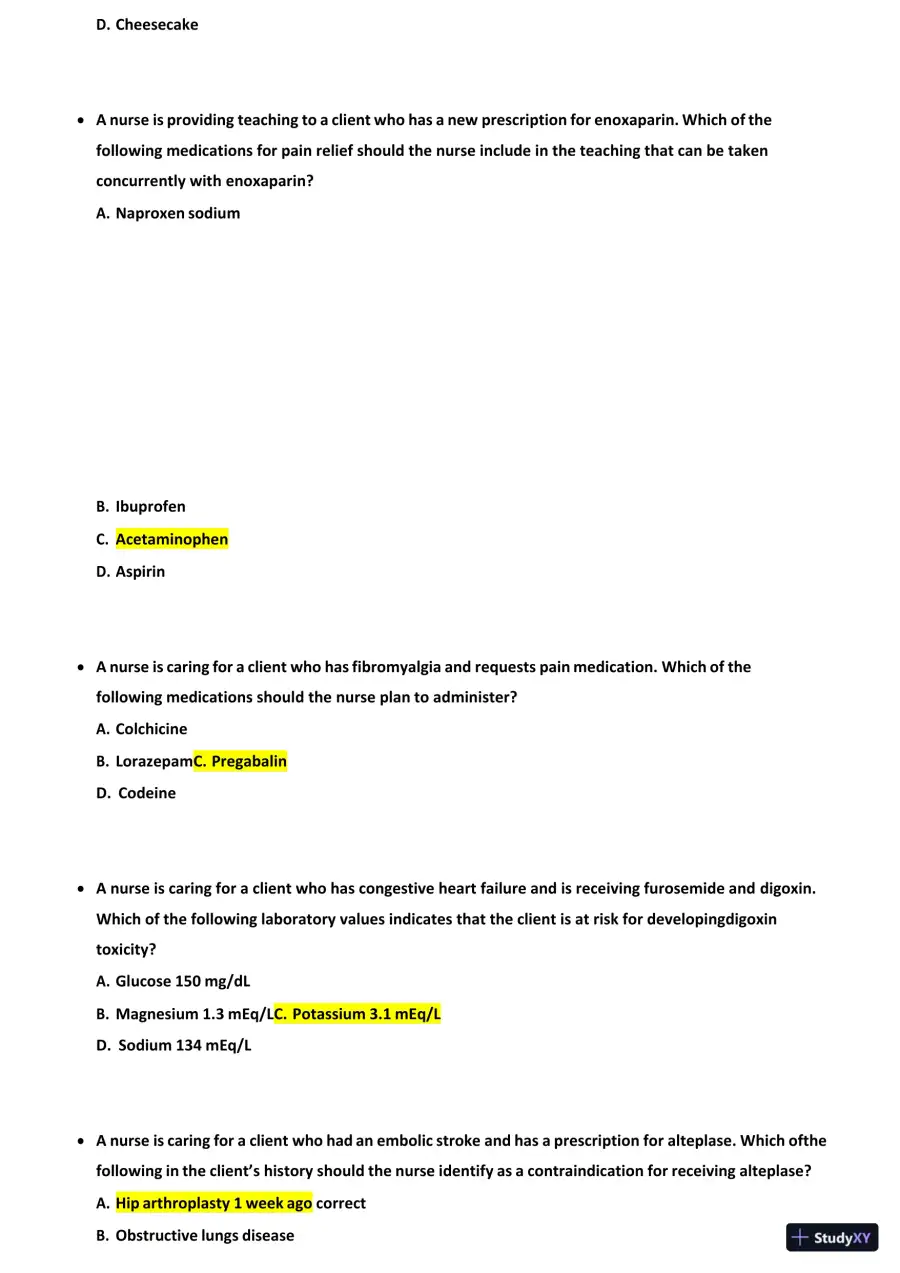 2022-2023 ATI RN Comp Comprehensive, Predictor Exam With Answers (173 Solved Questions), page 16