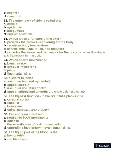 Pharmacology Aide Test With Answers (315 Solved Questions) - Page 12 preview image