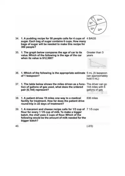 TEAS Exam Math Section - Page 5 preview image