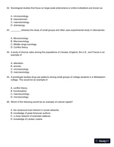 Sociology in Modules 1st Edition Test Bank - Page 10 preview image
