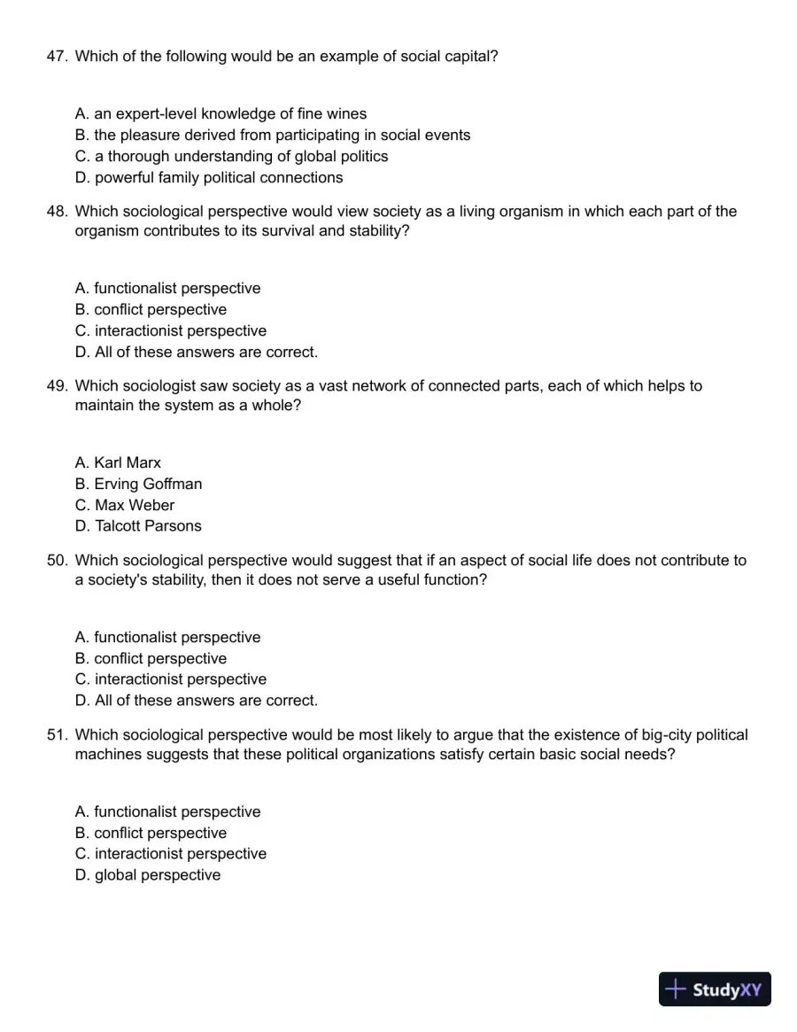 Sociology in Modules 1st Edition Test Bank, page 11