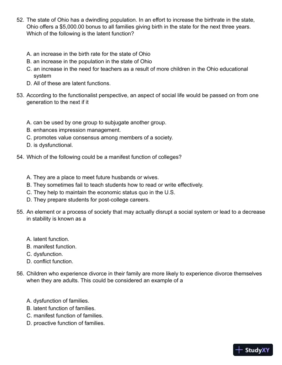 Sociology in Modules 1st Edition Test Bank, page 12