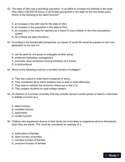 Sociology in Modules 1st Edition Test Bank - Page 12 preview image