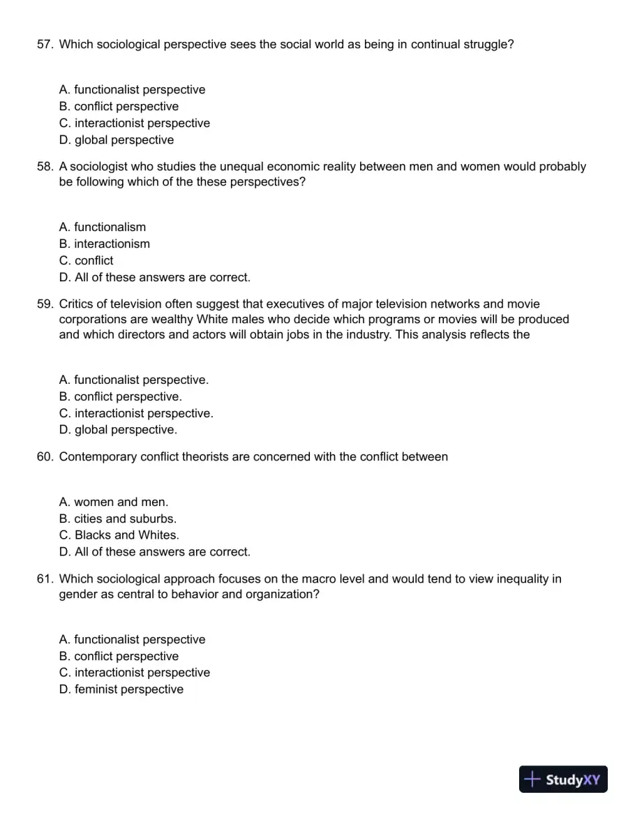 Sociology in Modules 1st Edition Test Bank, page 13