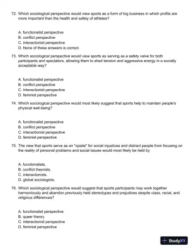 Sociology in Modules 1st Edition Test Bank - Page 16 preview image