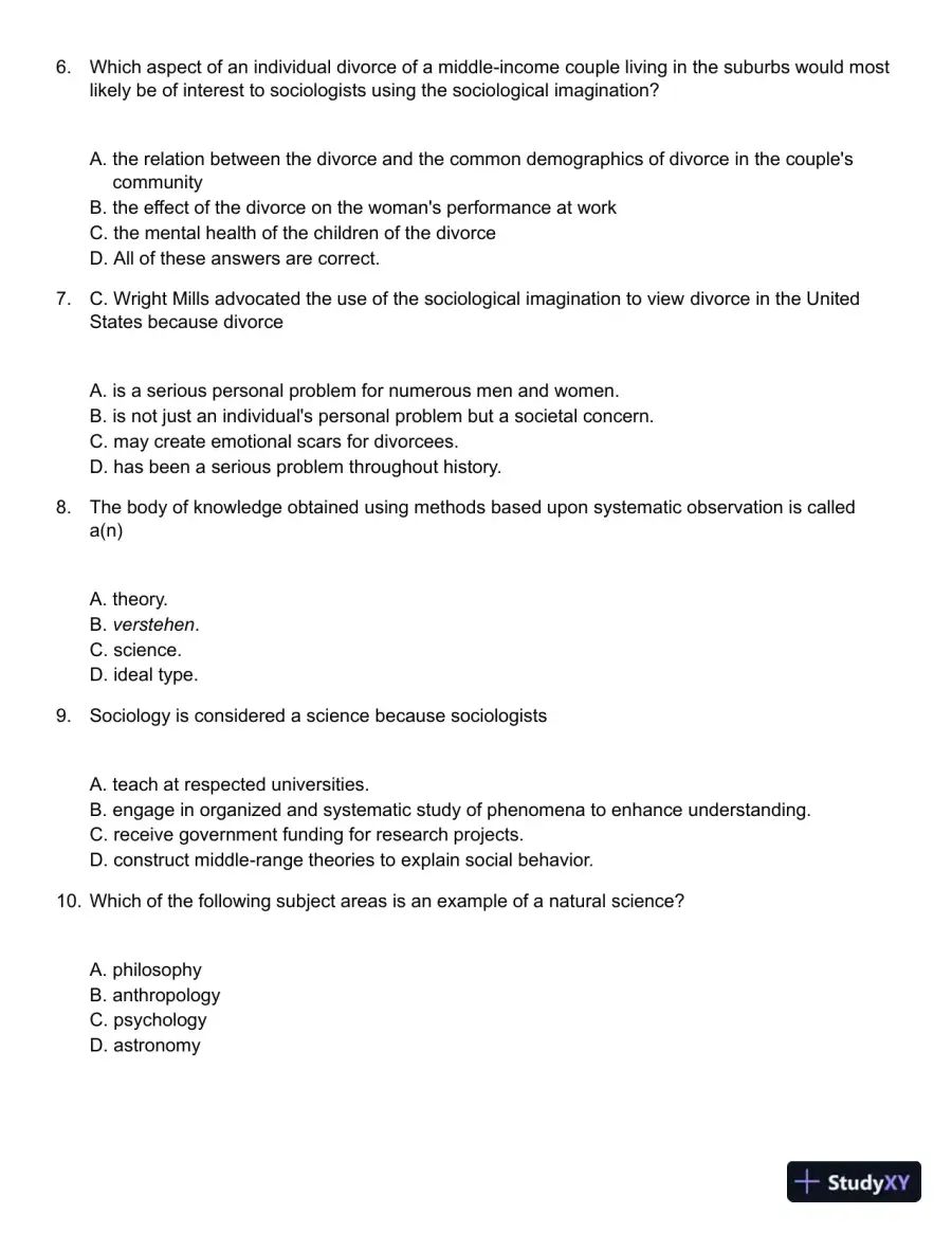 Sociology in Modules 1st Edition Test Bank, page 3