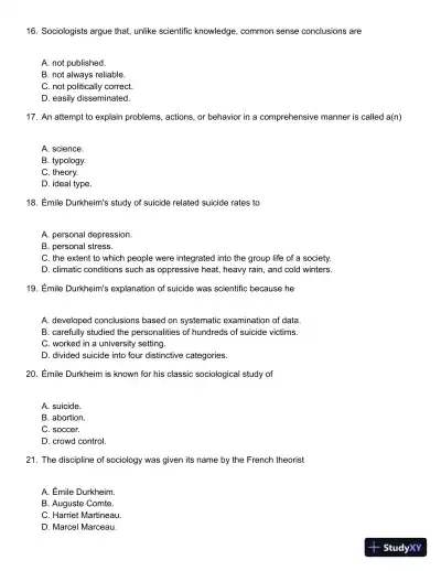 Sociology in Modules 1st Edition Test Bank - Page 5 preview image