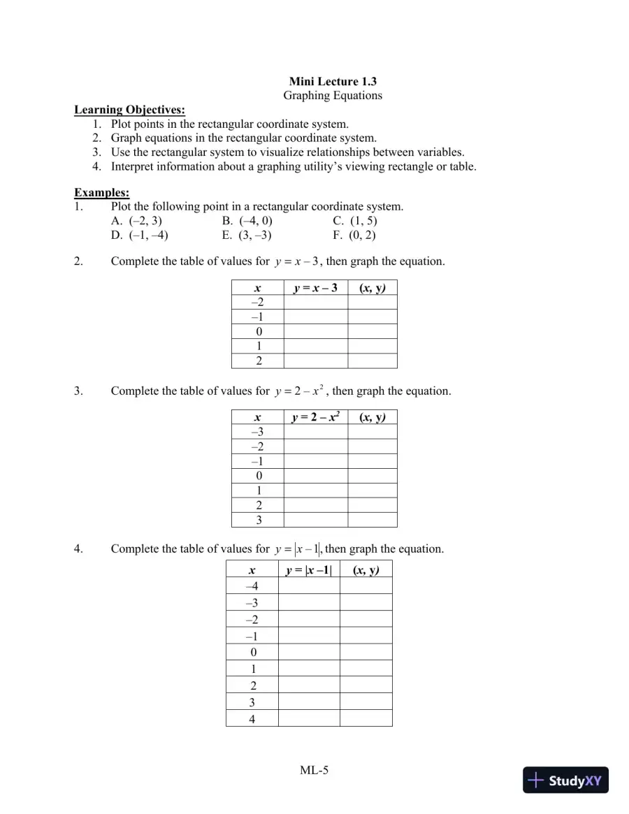 Test Bank for Algebra for College Students, 8th Edition, page 11