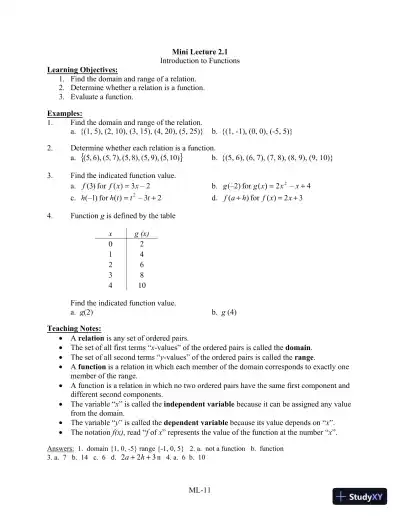 Test Bank for Algebra for College Students, 8th Edition - Page 17 preview image