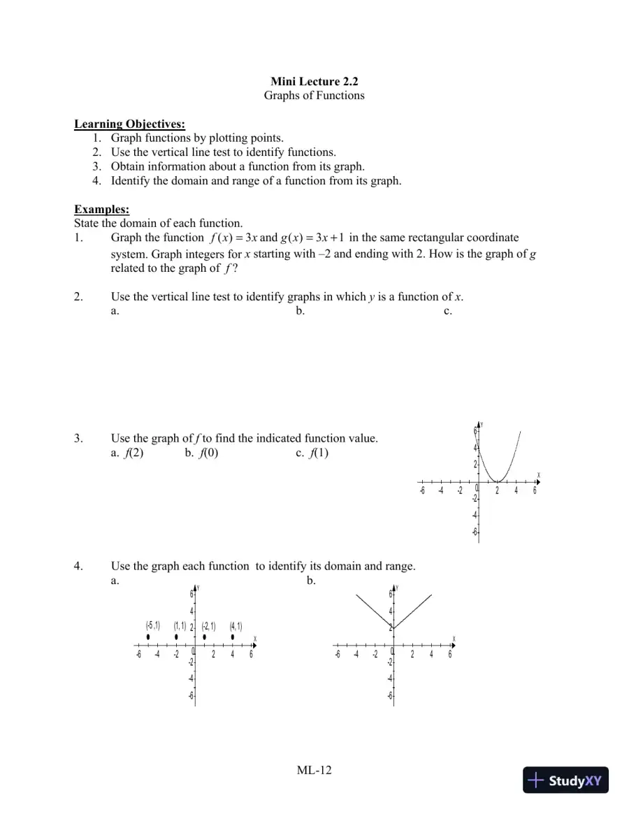 Test Bank for Algebra for College Students, 8th Edition, page 18