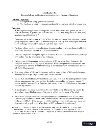 Test Bank for Algebra for College Students, 8th Edition - Page 26 preview image