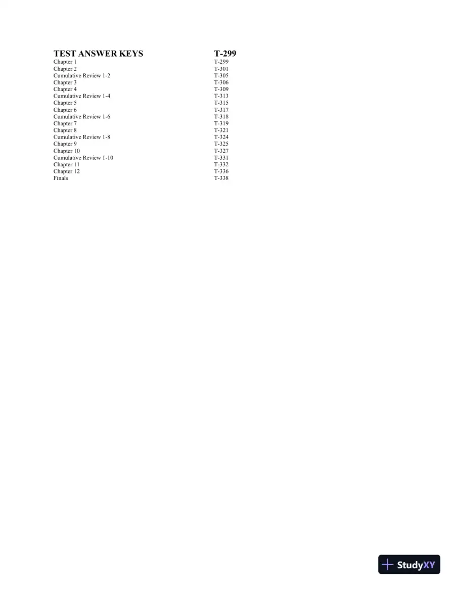 Test Bank for Algebra for College Students, 8th Edition, page 6