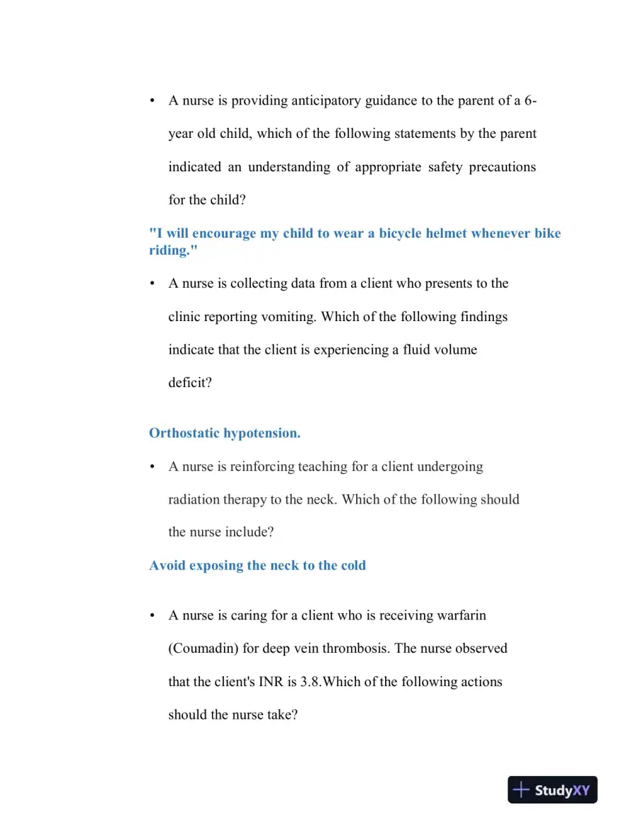2020 ATI PN Comprehensive Exam with Answers (180 Solved Questions), page 10