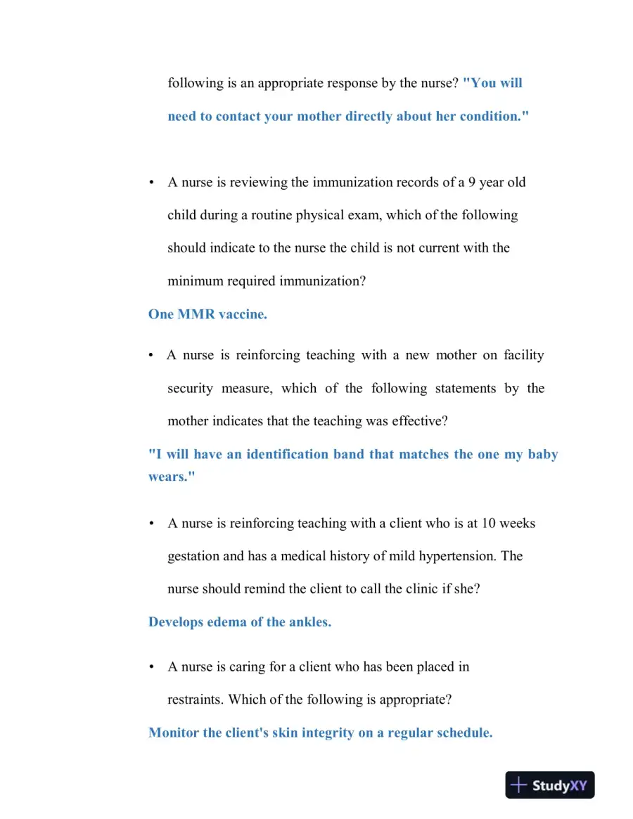 2020 ATI PN Comprehensive Exam with Answers (180 Solved Questions), page 13