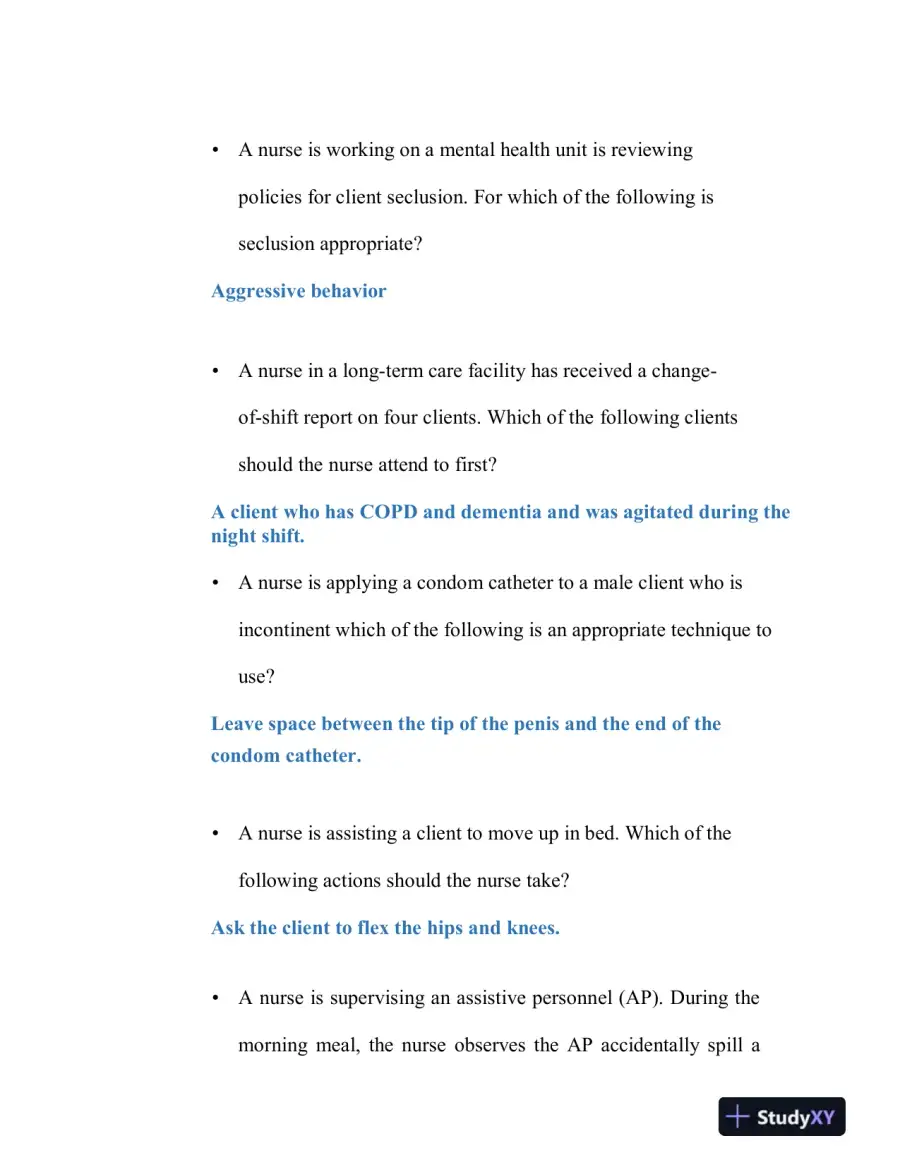 2020 ATI PN Comprehensive Exam with Answers (180 Solved Questions), page 14
