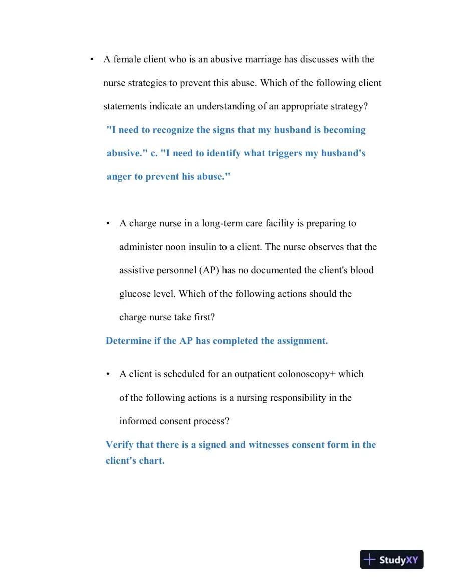 2020 ATI PN Comprehensive Exam with Answers (180 Solved Questions), page 3