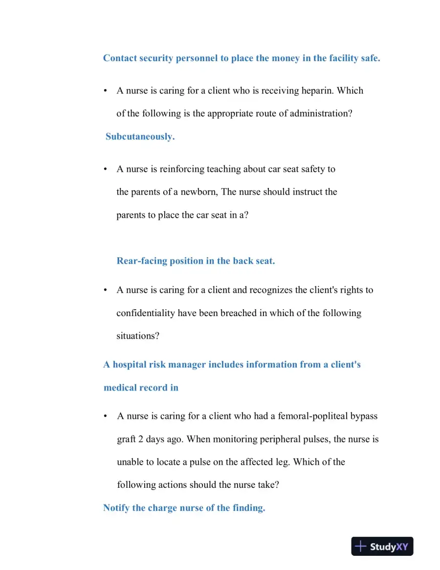 2020 ATI PN Comprehensive Exam with Answers (180 Solved Questions), page 5