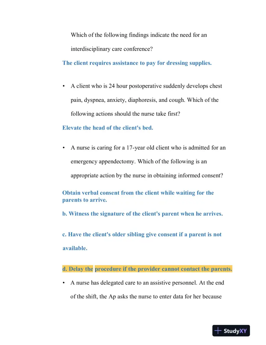 2020 ATI PN Comprehensive Exam with Answers (180 Solved Questions), page 7