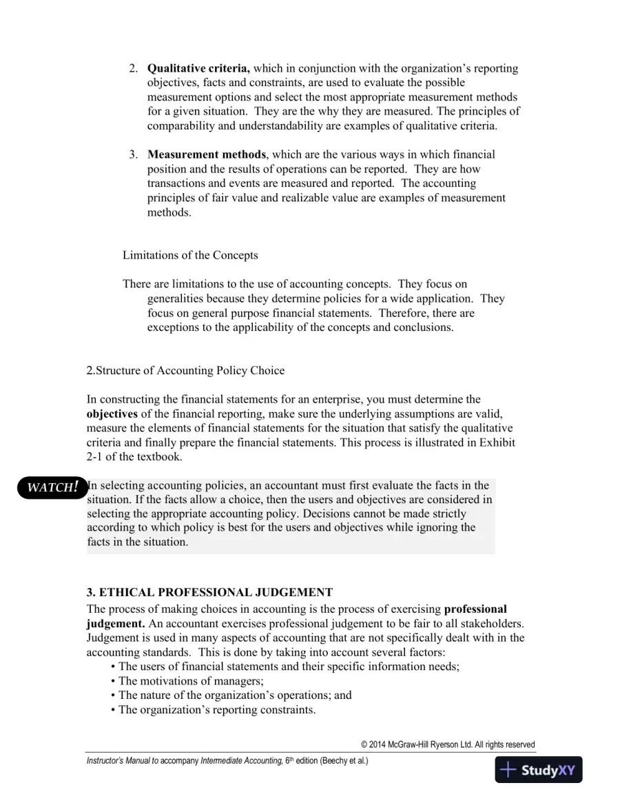 Intermediate Accounting Volume 1, Sixth Canadian Edition Lecture Notes, page 11