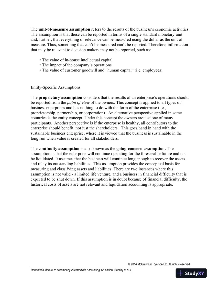 Intermediate Accounting Volume 1, Sixth Canadian Edition Lecture Notes, page 13