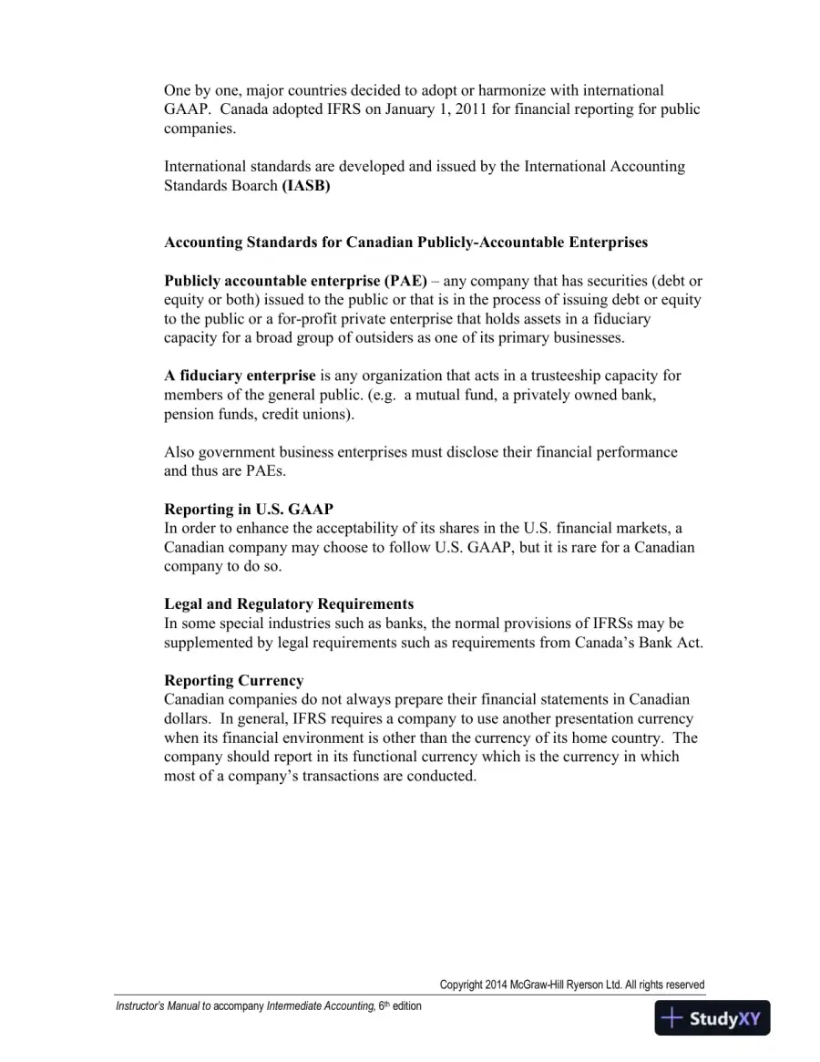 Intermediate Accounting Volume 1, Sixth Canadian Edition Lecture Notes, page 3