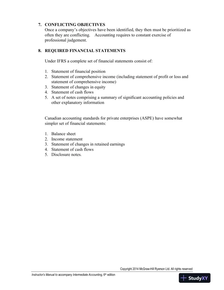 Intermediate Accounting Volume 1, Sixth Canadian Edition Lecture Notes, page 9