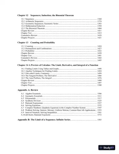 Solution Manual for Precalculus Enhanced with Graphing Utilities, 8th Edition - Page 6 preview image
