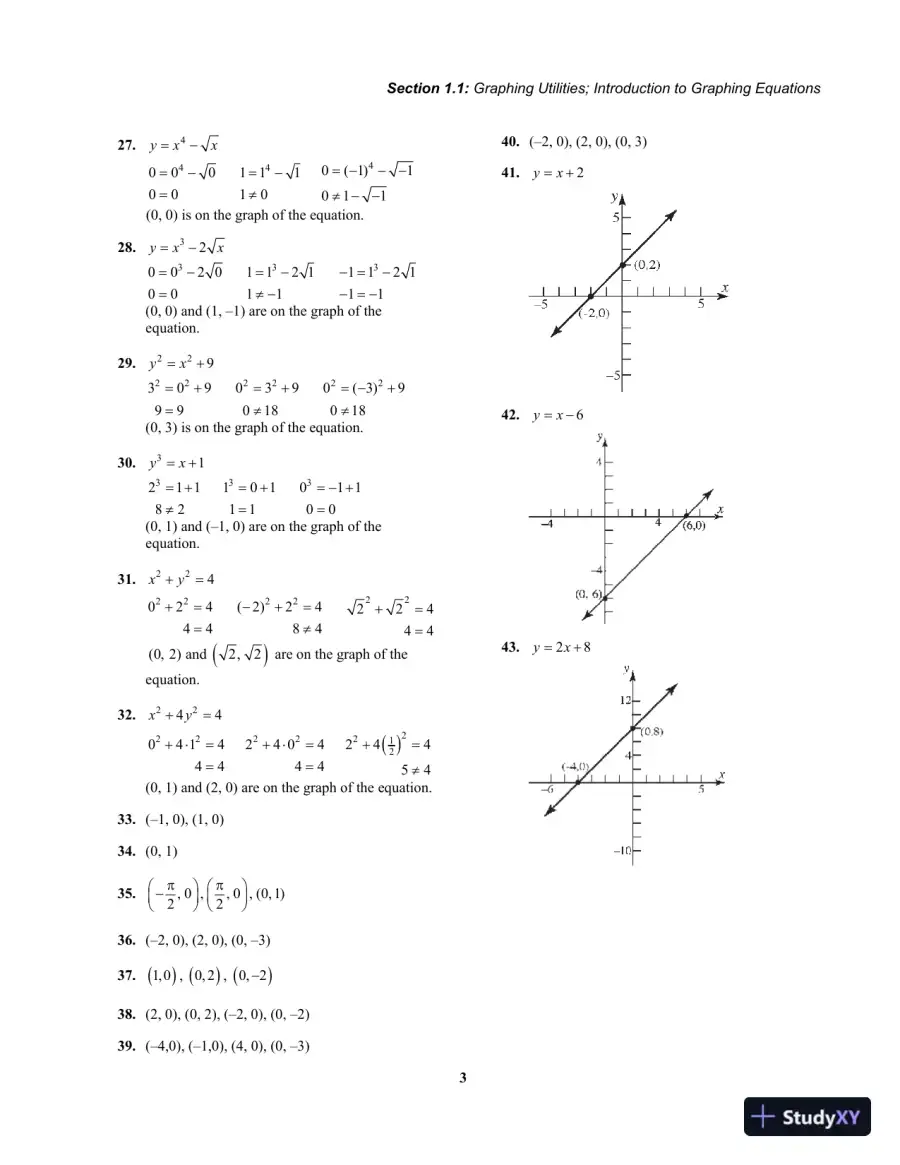 Solution Manual for Precalculus Enhanced with Graphing Utilities, 8th Edition, page 9