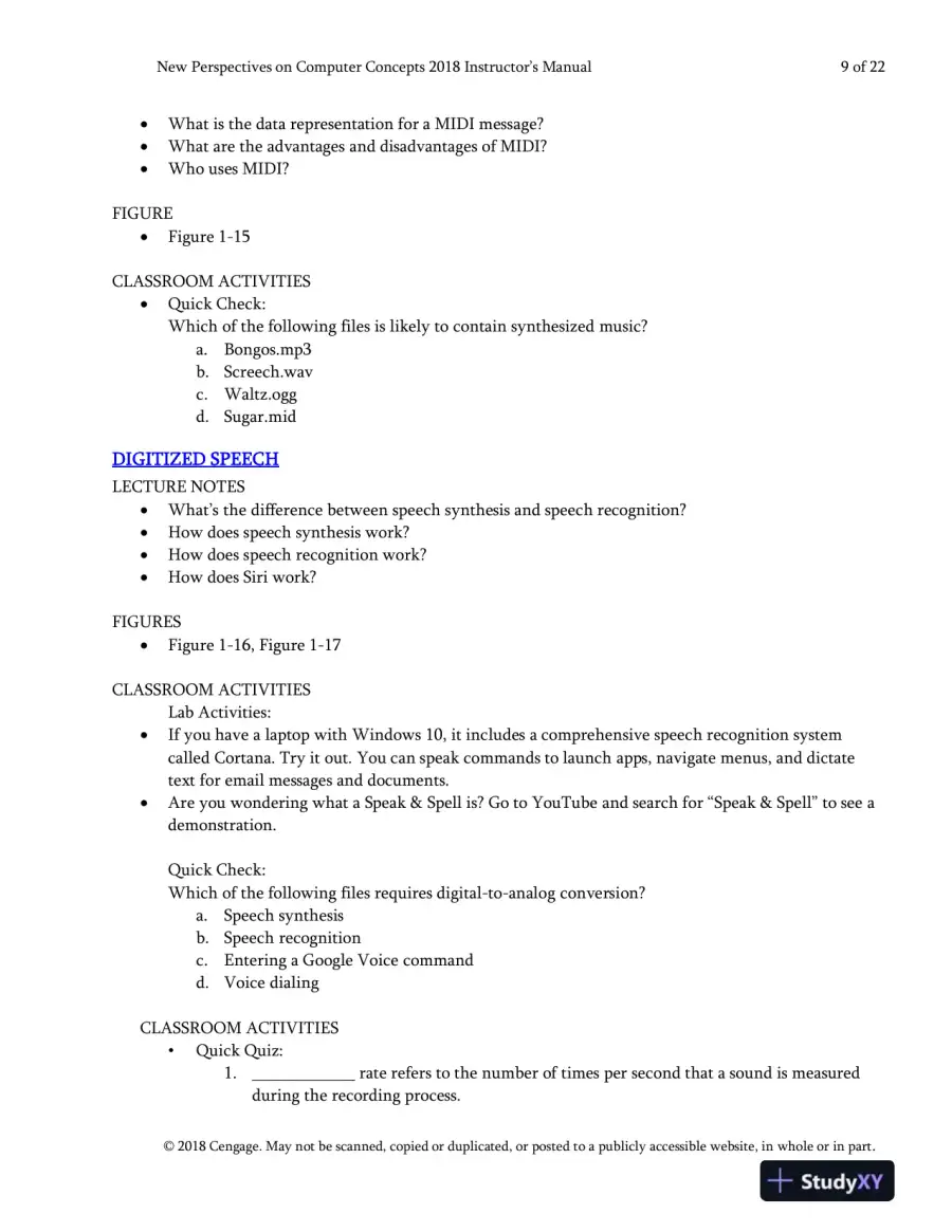 Lecture Notes for New Perspectives on Computer Concepts 2018: Comprehensive, 20th Edition, page 10