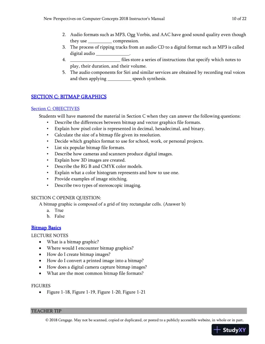 Lecture Notes for New Perspectives on Computer Concepts 2018: Comprehensive, 20th Edition, page 11