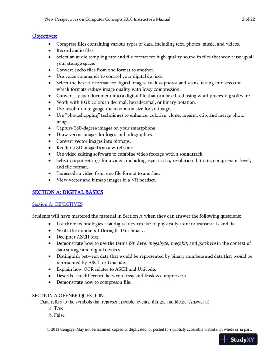 Lecture Notes for New Perspectives on Computer Concepts 2018: Comprehensive, 20th Edition, page 3