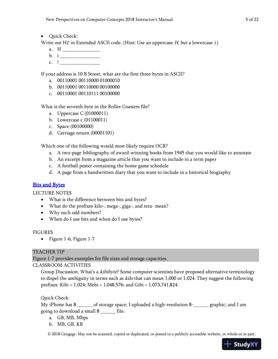 Lecture Notes for New Perspectives on Computer Concepts 2018: Comprehensive, 20th Edition, page 6