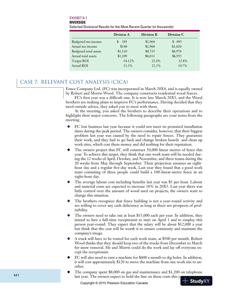 Solution Manual For Cost Accounting: Managerial Emphasis with MyAccountingLab, Fifth Canadian Edition, page 13